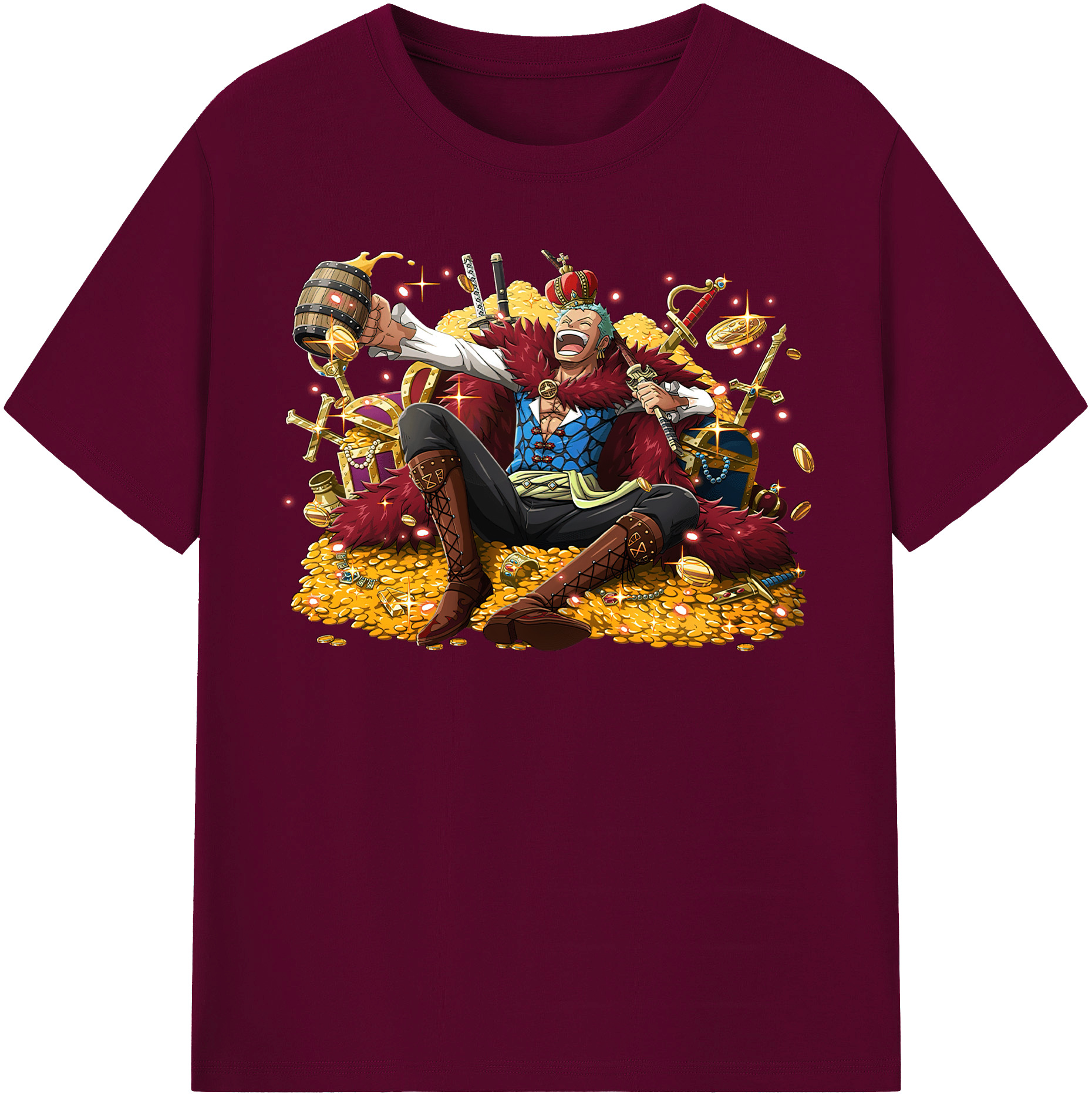 ワンピース ロロノア・ゾロ ONE PIECE Roronoa Zoro レディースカジュアルプリントTシャツ（綿100％）